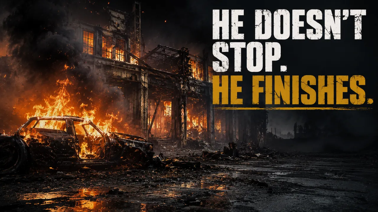 Sisu Road to Revenge action fire scene