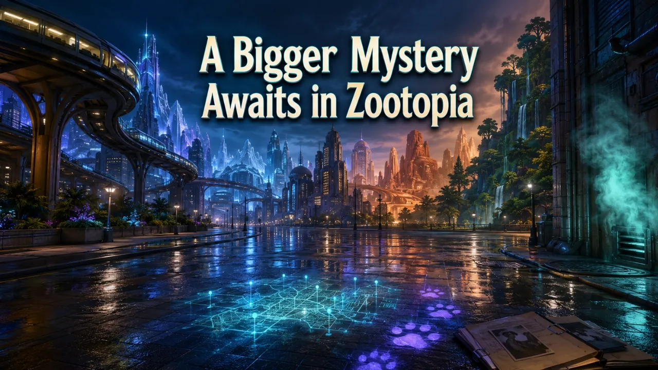 Zootopia 2 mystery city banner Zootopia 2 mystery city banner