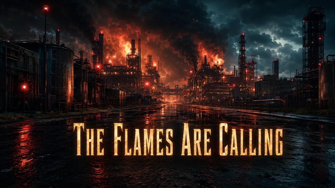 Hellfire burning industrial site