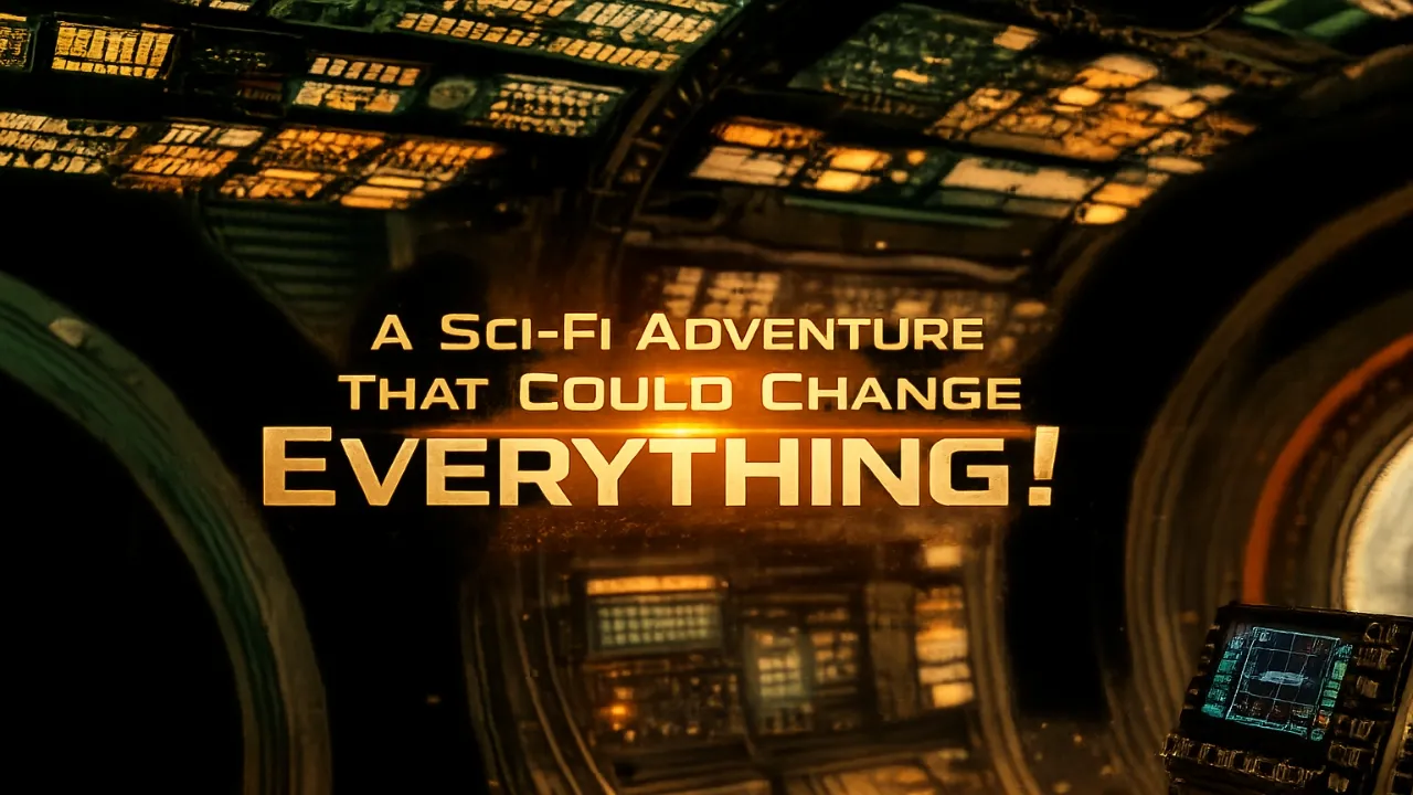 Sci fi space station cinematic banner