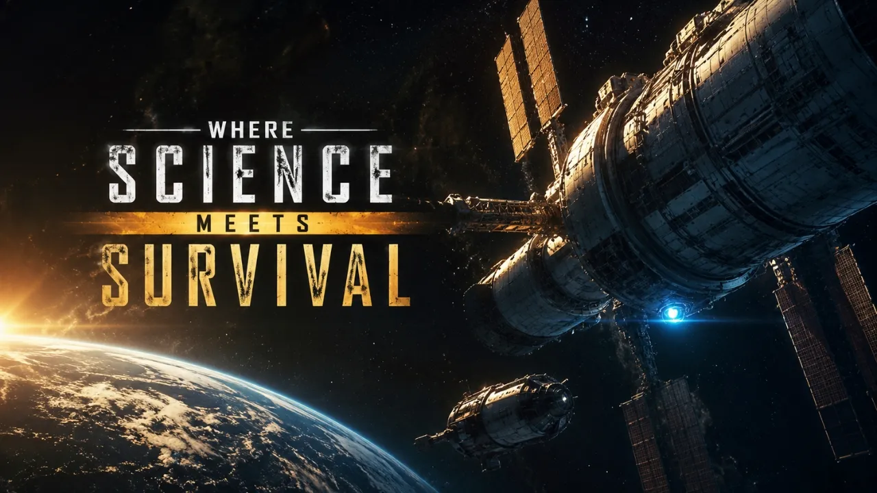 Science survival in space movie artwork