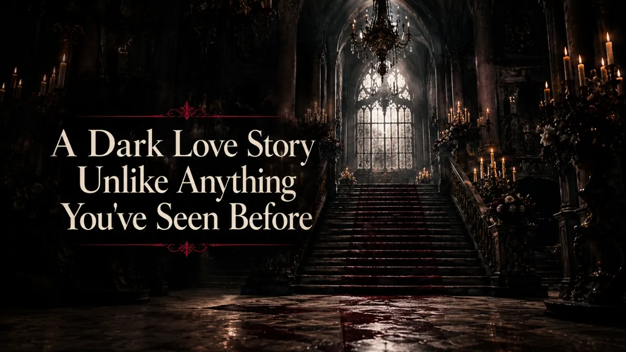 Dark love story gothic horror scene