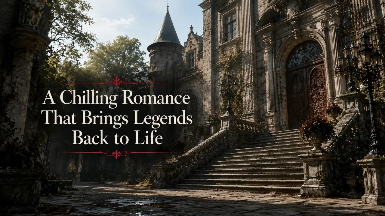 Haunted mansion gothic romance scene