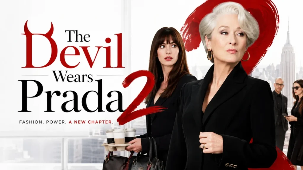 The Devil Wears Prada 2 movie poster featuring Miranda Priestly and Andy Sachs