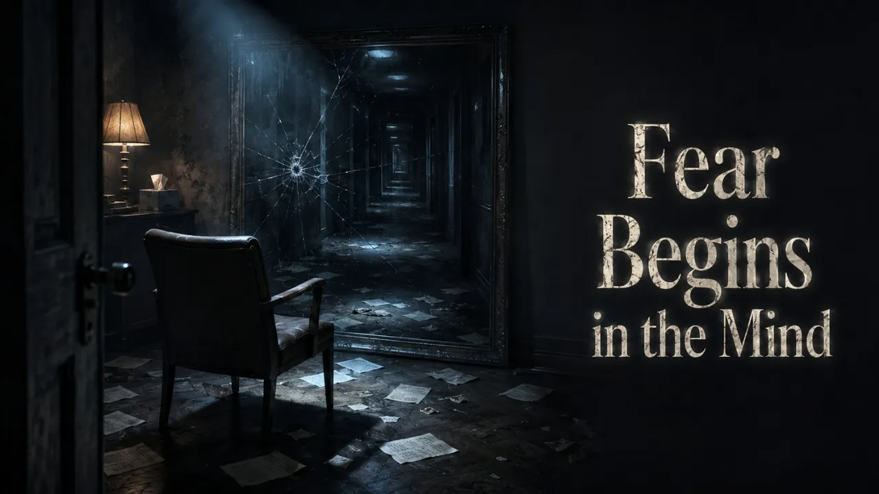 Fear begins in the mind horror banner