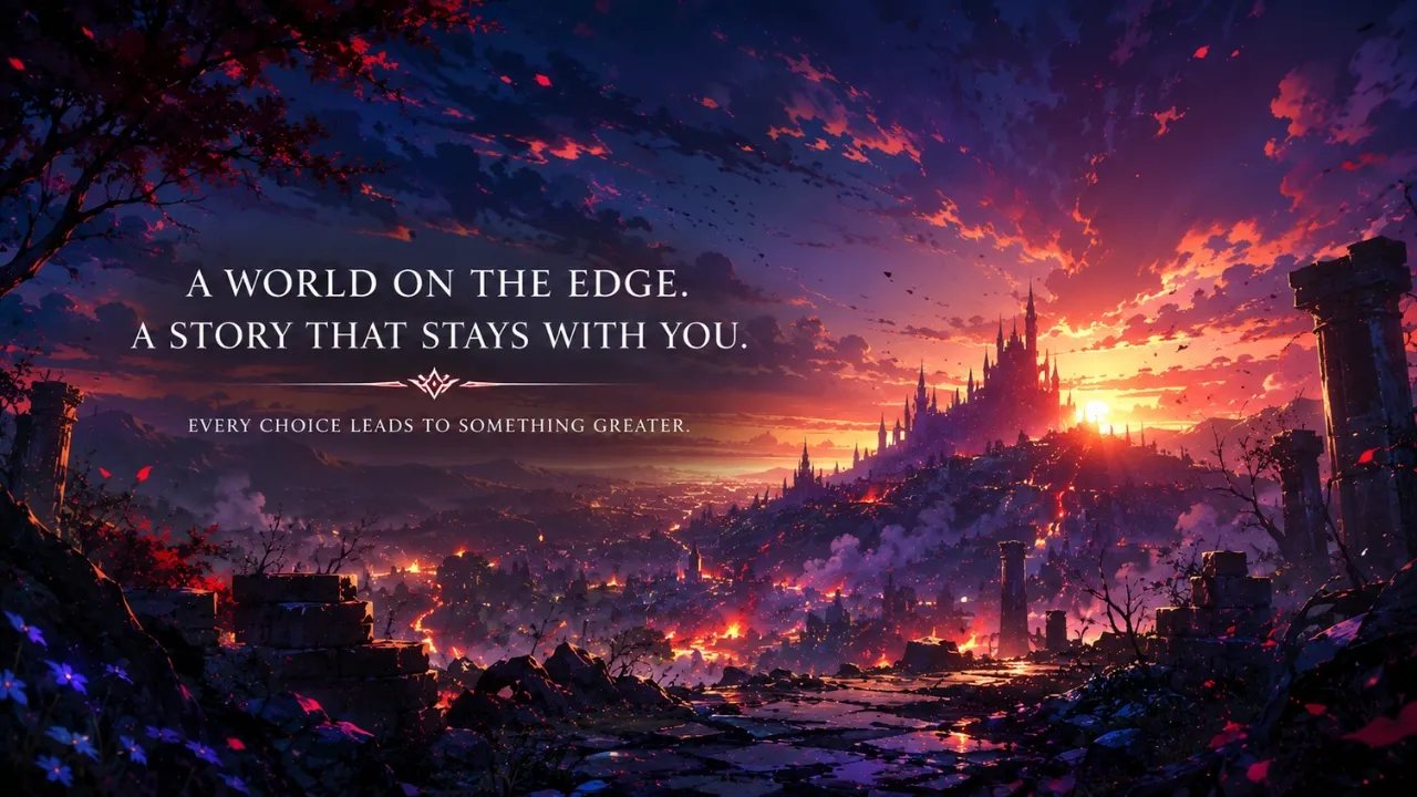Scarlet magical landscape
