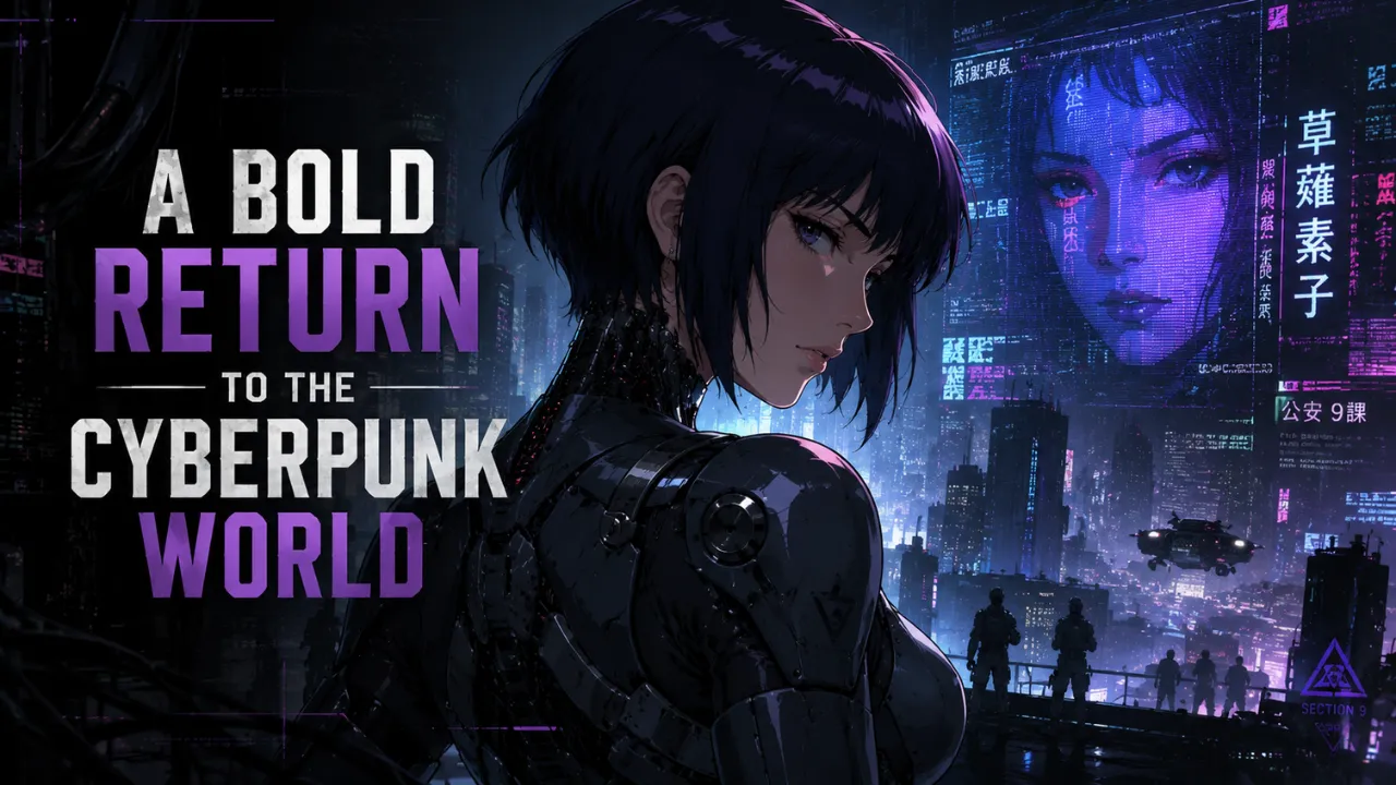 The Ghost in the Shell cyberpunk poster